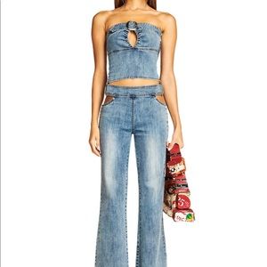 IamGia Drew Denim Tube Top